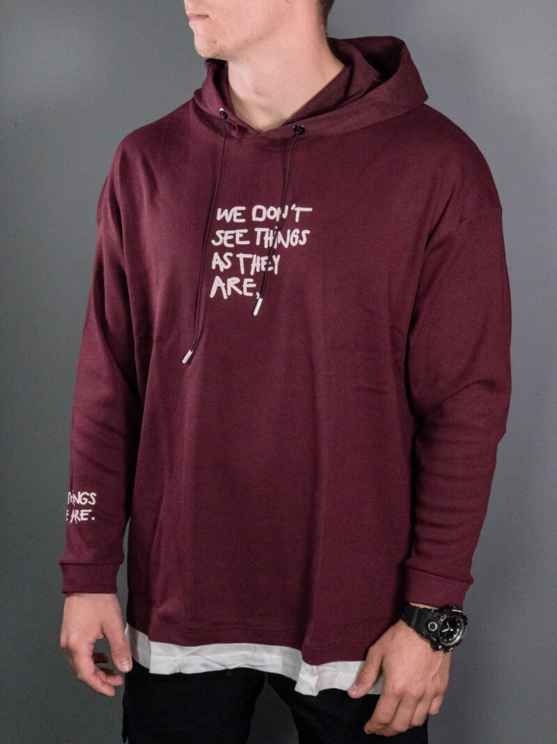 Чоловічий худі Smile Bordo