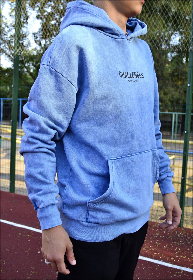 Чоловічий синій худі Challenges Blue